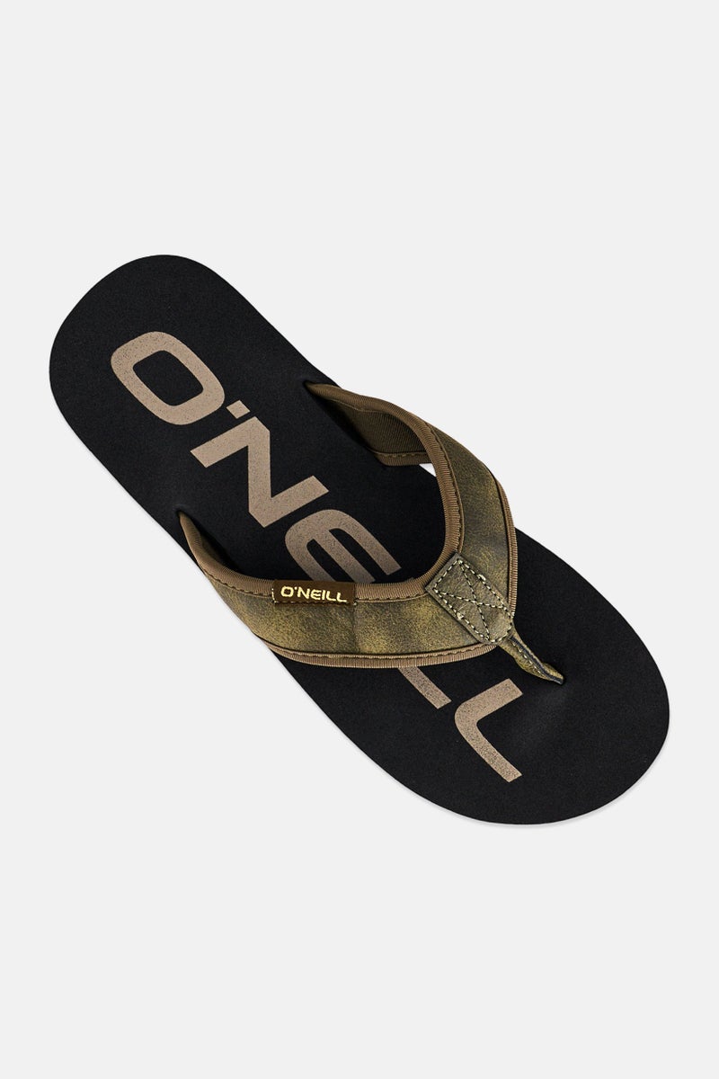 O'NEILL Men Jacky Flip Flop Brand Logo Slip On Slippers, Olive - Image 4
