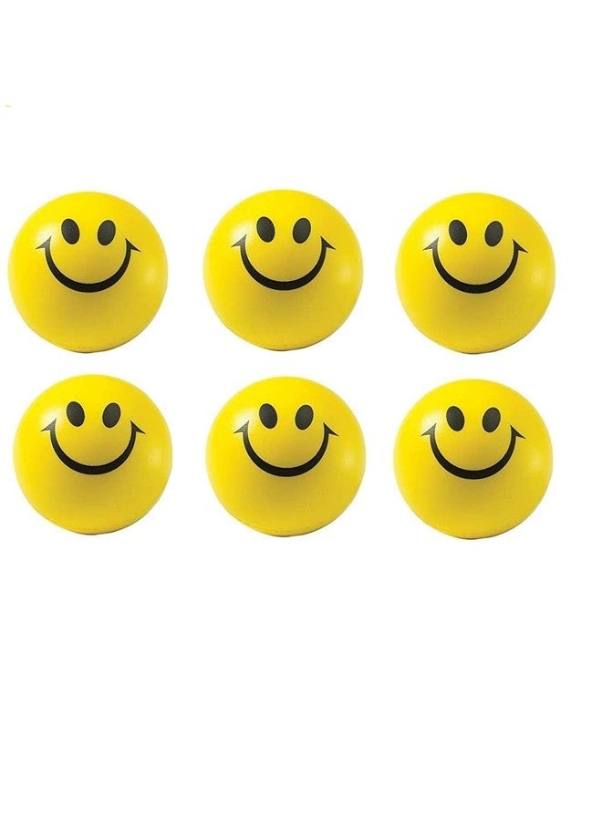 GR DESIGN®Smiley face Stress Relieving Soft Squeeze Ball (Pack of 6) - Image 1