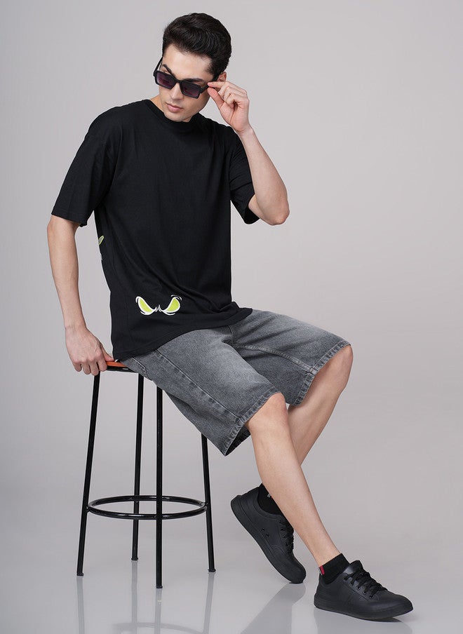 OUTLAWS Graphic Printed Oversized Drop-Shoulder T-shirt for Men - Image 5
