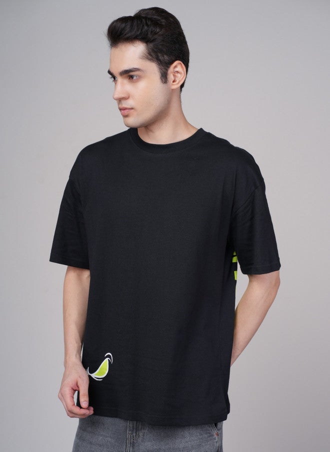 OUTLAWS Graphic Printed Oversized Drop-Shoulder T-shirt for Men - Image 1