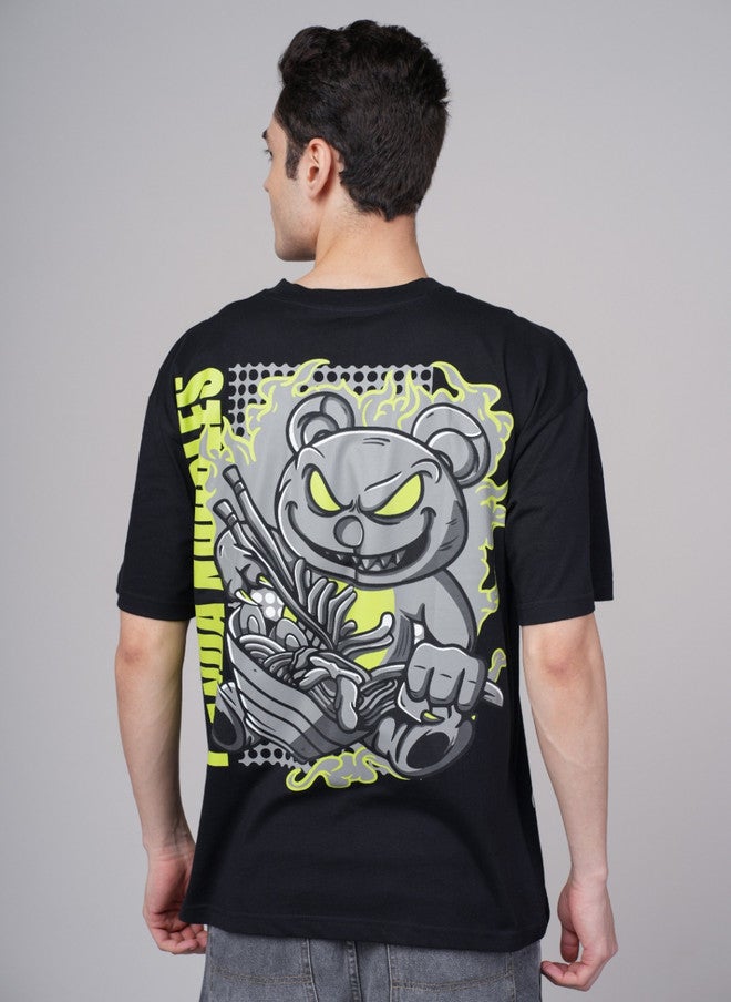 OUTLAWS Graphic Printed Oversized Drop-Shoulder T-shirt for Men - Image 4