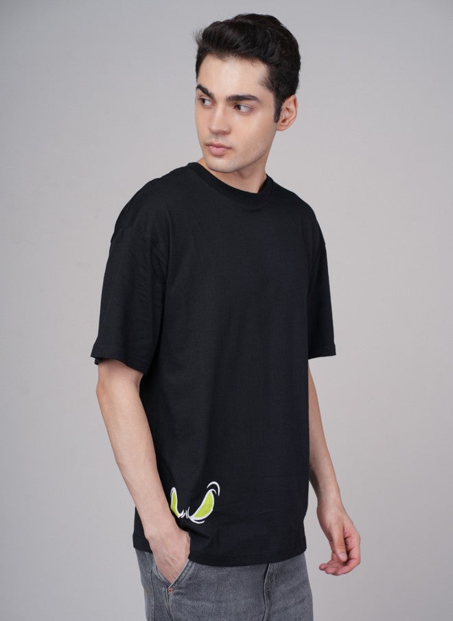 OUTLAWS Graphic Printed Oversized Drop-Shoulder T-shirt for Men - Image 3