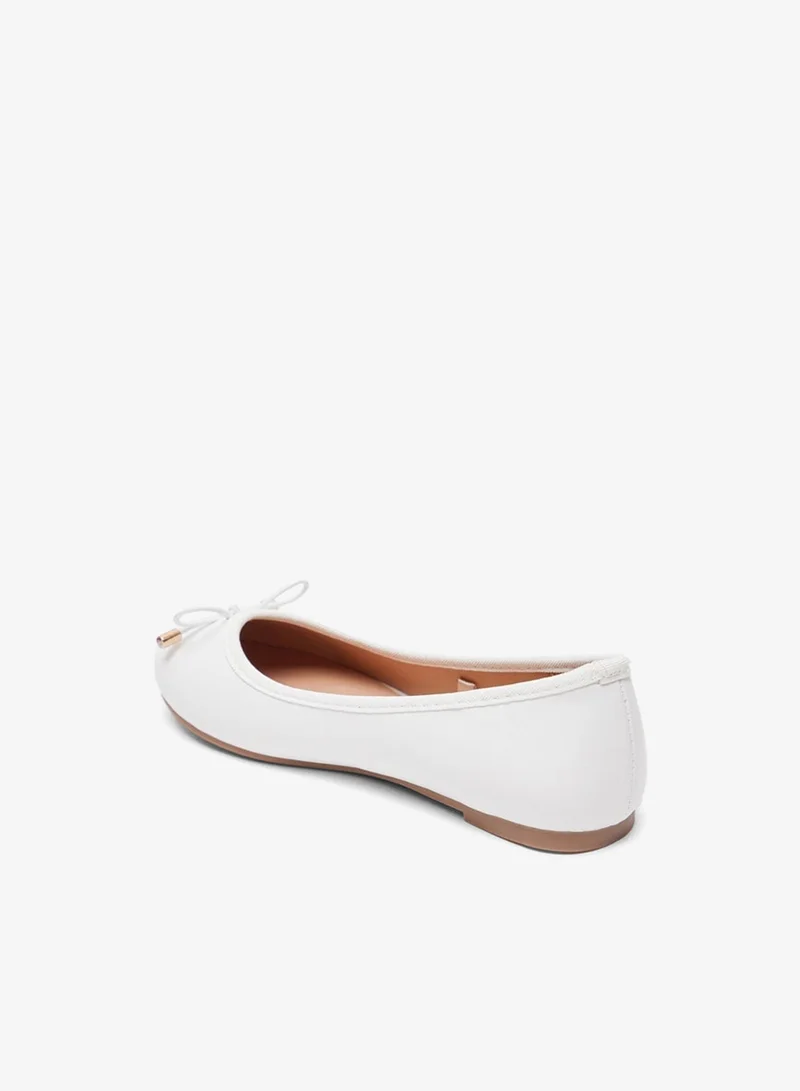 MISSY  Girls Solid Slip-On Round Toe Ballerina Shoes with Bow Accent with Cushioning for Women | Best Price UAE