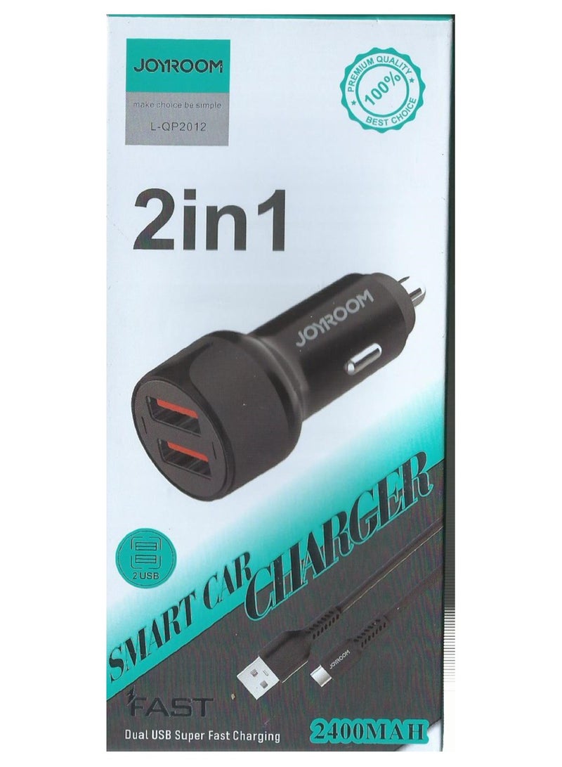 Jerome car charger for iPhone, 2 USB port - Image 1