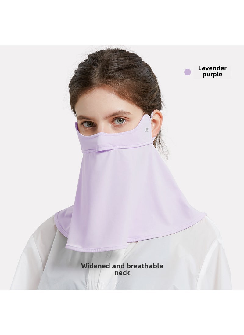 Generic 2024 Shading Mask Gradient Cooling Sun-Protective Breathable Women 【Mask】 Lavender purple 