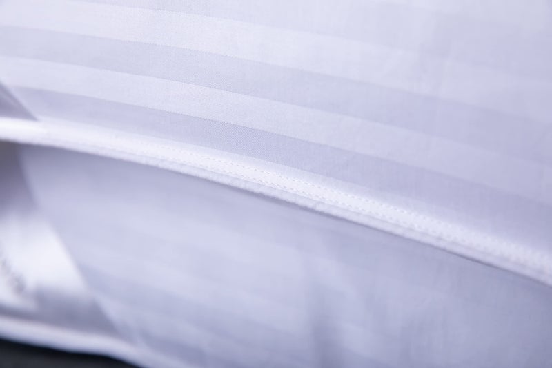 ArcticNorthDown Standard Goose Down Feather Hotel Collection Bed Pillows for Sleeping One Pillow for Back, Stomach or Side Sleepers Stripe White Color - Image 3