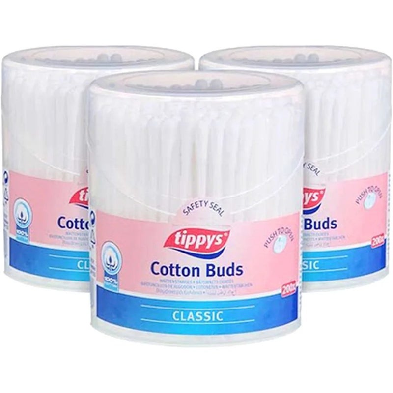 Tippys Classic Cotton Buds, Triple Pack- 3X100pcs