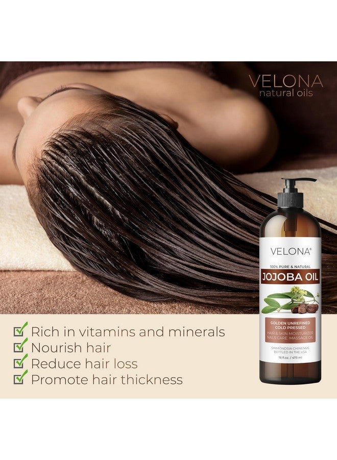 velona Jojoba Oil - 16 fl oz | 100% Pure and Natural | After Shower Body Oil | Golden, Unrefined, Cold Pressed, Hexane Free - Image 4