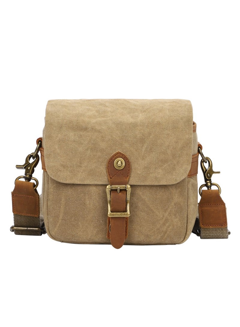 Cotton Canvas SLR Camera Bag Mirrorless Camera Bag Sony Liner Waterproof Shoulder Crossbody Camera Bag Wear-resistant - Image 3