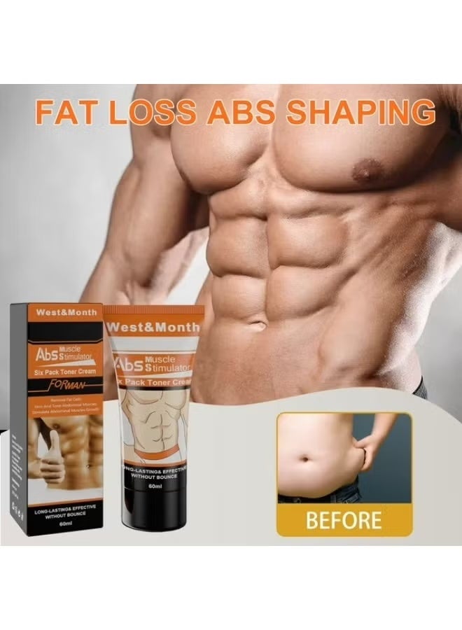West&Month Abdominal Muscle Stimulator Cream 60ml, Cellulite Cream, Eliminate Abdominal Fat Sweating for Men and Women - Image 4