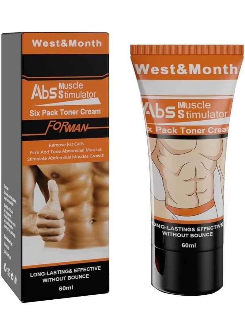 West&Month Abdominal Muscle Stimulator Cream 60ml, Cellulite Cream, Eliminate Abdominal Fat Sweating for Men and Women - Image 3