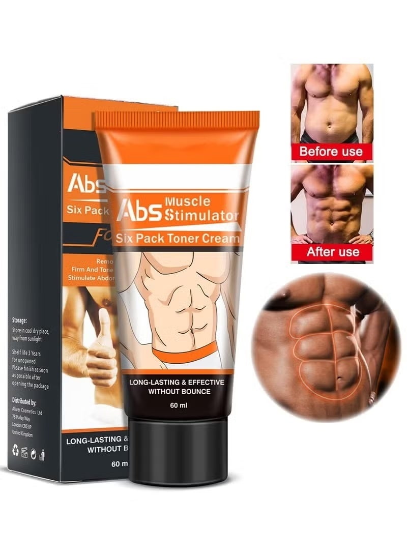 West&Month Abdominal Muscle Stimulator Cream 60ml, Cellulite Cream, Eliminate Abdominal Fat Sweating for Men and Women - Image 1