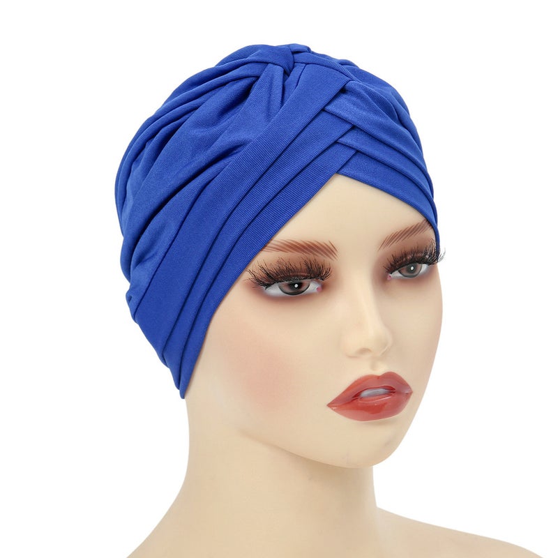 Turban Hat Side Floral Indian Head Wrap Polyester - Image 4