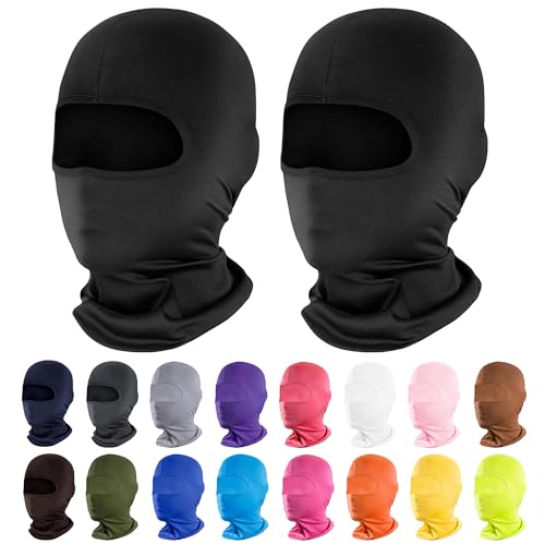 Pukavt 2 Pack Ski Mask Balaclava Shiesty Motorcycle UV Protection for Men Women Windproof Scarf for Snowboard Cycling Black - Image 1