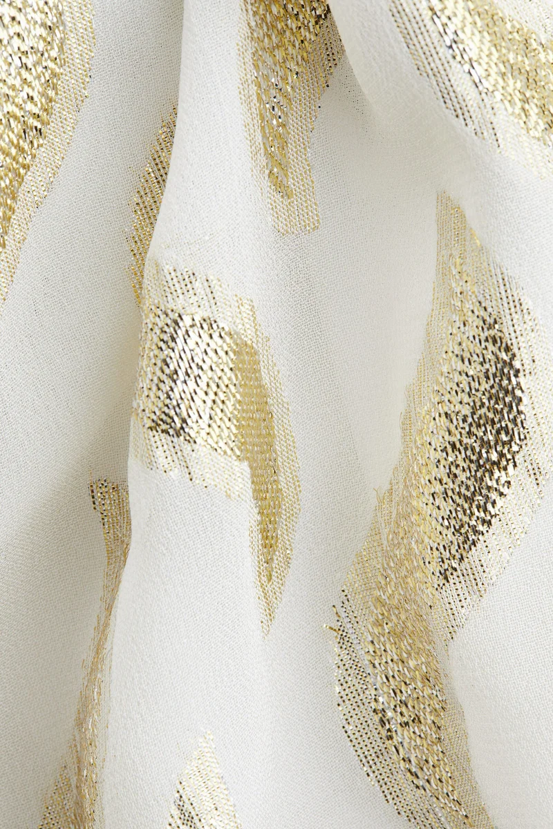 H&M Jacquard-weave off-the-shoulder dress