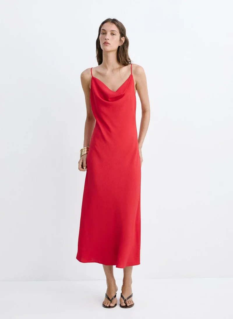 مانجو Draped Dress With A Crinkled Effect