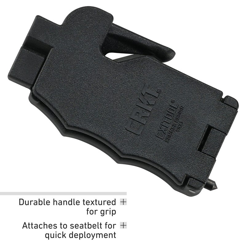 CRKT Exitool Compact Emergency Response Multi-Tool Accessory: Strap Cutter, Glass Breaker, Glass-Reinforced Nylon Handle, 9031 - Image 5