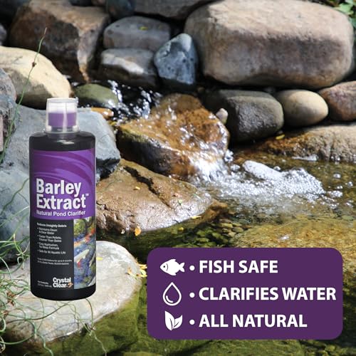 Crystal Clear CrystalClear Barley Extract Water Garden & Fountain Clarifier, Natural Liquid Concentrate to Treat Cloudy Ponds, Koi Fish, Plant & Pet Safe, 1 Gallon - Image 4