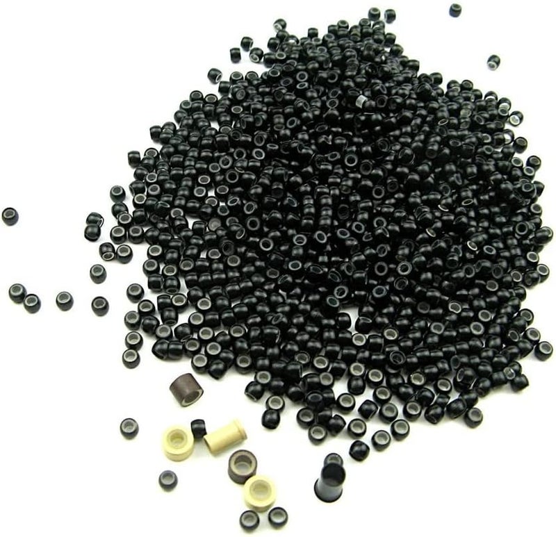 ZMVA Nano Ring Copper Silicone Lined Beads Smallest Micro Tube Ring Links for Nano Tip Hair Extensions 500pcsjar 1