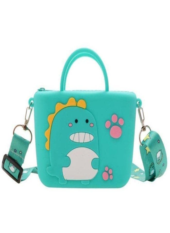 Eitheo Girls Mini Cute Baby Dinosaur Silicon sling Bag Crossbody Kids Girl's Shoulder Messenger Side Small Bag for casual party messenger bag for women Coin wallet purse party zipper pocket Travel Bag - Image 1