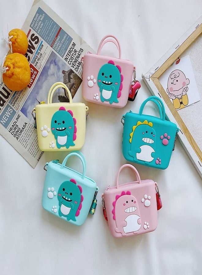 Eitheo Girls Mini Cute Baby Dinosaur Silicon sling Bag Crossbody Kids Girl's Shoulder Messenger Side Small Bag for casual party messenger bag for women Coin wallet purse party zipper pocket Travel Bag - Image 5