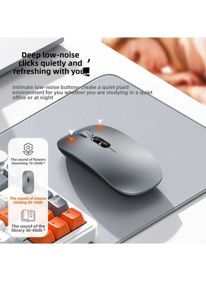 Tiger Cat M103 Wireless Bluetooth Three-Mode Mouse Power Display Mute Office Luminous Computer Peripherals Business Gifts-Color:M103 Battery Version (bluetooth Dual Mode) Piano White - Image 5