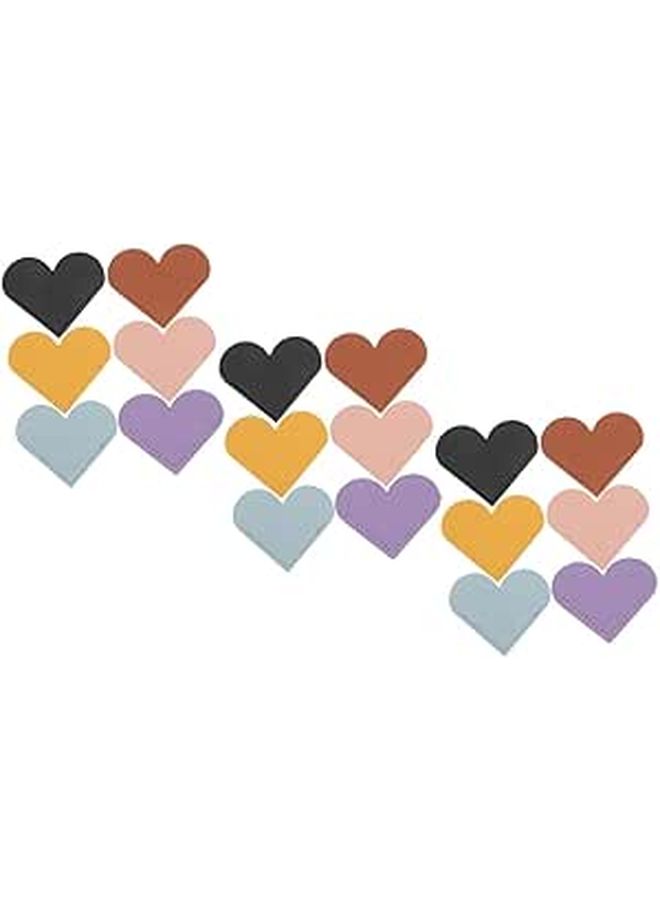 18 PU Leather Heart Shaped Bookmarks Multicolor Page Corner Holders For Students - Image 1