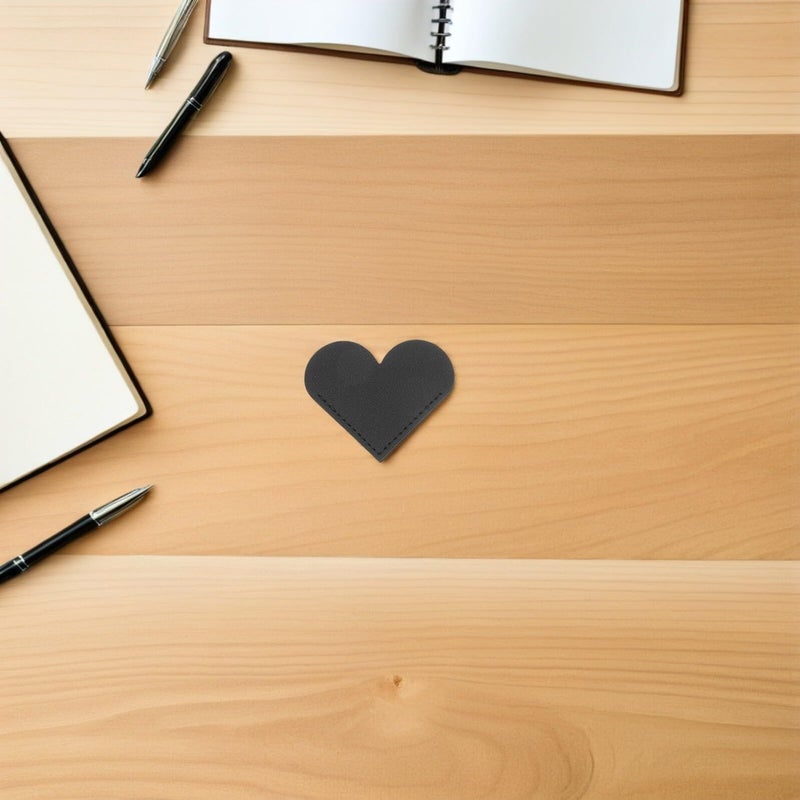 18 PU Leather Heart Shaped Bookmarks Multicolor Page Corner Holders For Students - Image 5