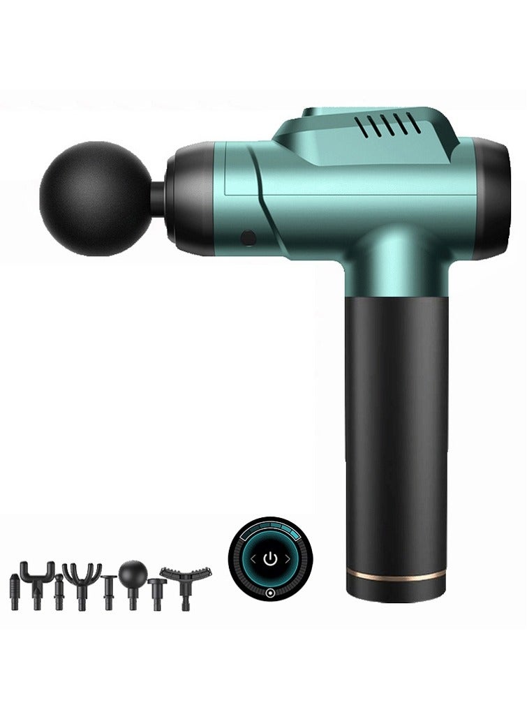 Generic Handheld pain relief body massage gun, massage device, fascia gun to relieve sports pain, 6 adjustable gear (Green)  - Image 1