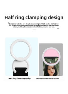 Generic Portable Rechargeable Beauty Selfie Mini Mobile Phone Fill Light Outdoor Live Video Makeup Camera Ring Light-Specifications:Fantasy Pink  - Image 3