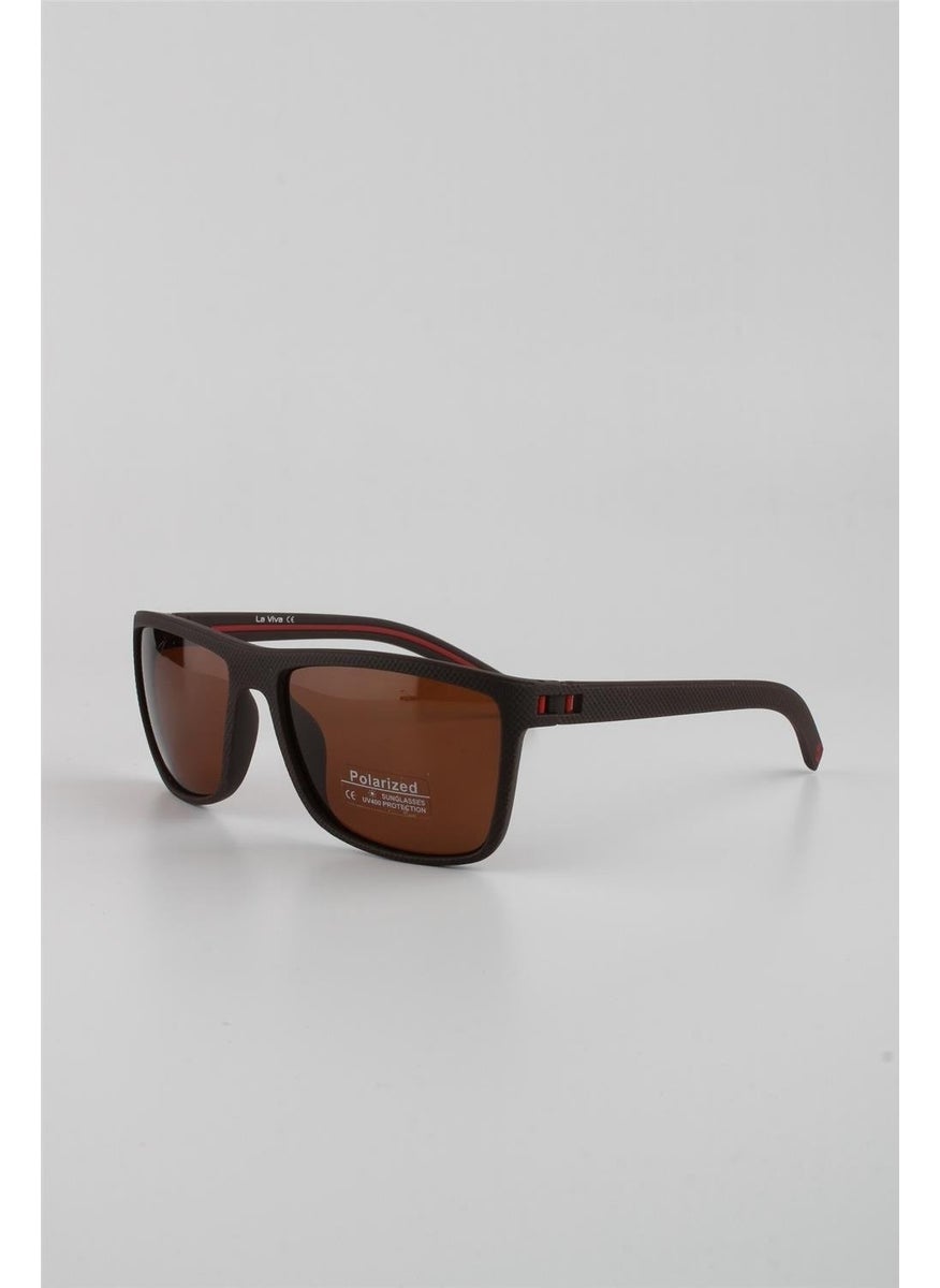 La Viva Brown Matte Polarized Filter Men's Sunglasses G24LV69410R01  - Image 1