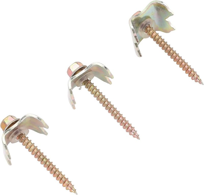 مسامير سياج الأسلاك الفولاذية المطلية بالزنك الثقيل 100 قطعة مسامير سياج قابلة لإعادة الاستخدام للخشب - Image 3