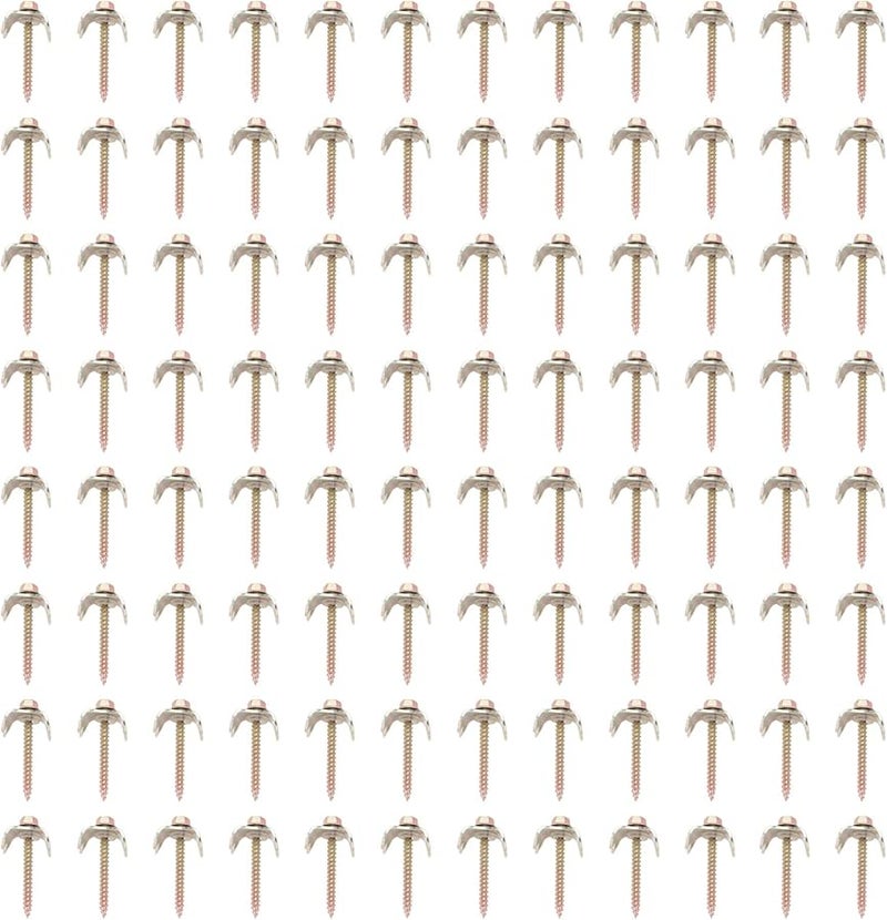 مسامير سياج الأسلاك الفولاذية المطلية بالزنك الثقيل 100 قطعة مسامير سياج قابلة لإعادة الاستخدام للخشب - Image 5