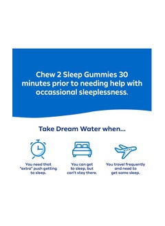Dream Water Sleep Gummies; Melatonin 5mg, GABA, 5-HTP; Natural Flavors and Colors; Helps You to Fall Asleep, Fast and Wake Refreshed, Snoozeberry, 60 Gummies  - Image 4