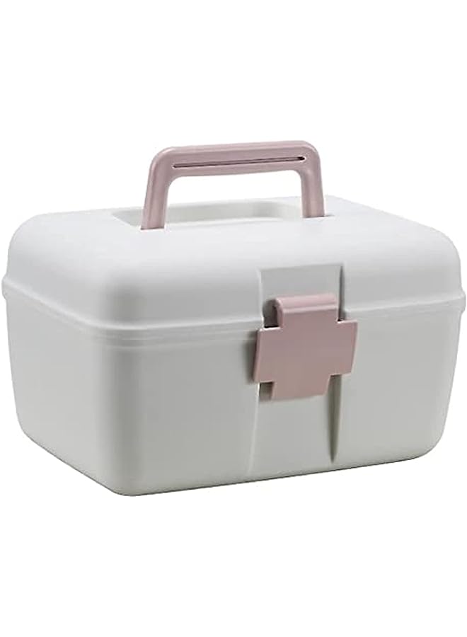 vesus Multifunctional medicine cabinet household portable portable medicine double-layer storage box - 1pc - Image 1