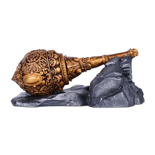 Artarium Hanuman Ji Gada Bajrang Bali Gada Hanuman Sota Decorative Showpiece for Car Dashboard Pooja Room Decoration Home Decor Living Room Office Decoration & Gifting (Hanuman Gada 4 Inch) - Image 1