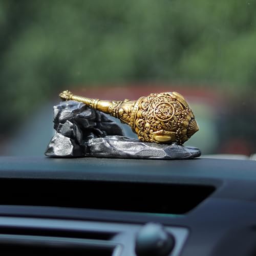 Artarium Hanuman Ji Gada Bajrang Bali Gada Hanuman Sota Decorative Showpiece for Car Dashboard Pooja Room Decoration Home Decor Living Room Office Decoration & Gifting (Hanuman Gada 4 Inch) - Image 2