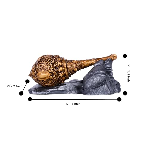 Artarium Hanuman Ji Gada Bajrang Bali Gada Hanuman Sota Decorative Showpiece for Car Dashboard Pooja Room Decoration Home Decor Living Room Office Decoration & Gifting (Hanuman Gada 4 Inch) - Image 4