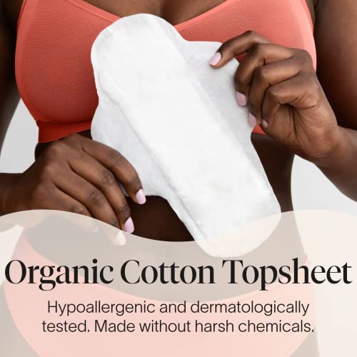 Cora 100% Organic Cotton Topsheet Pads | 72 Overnight Pads - Image 2