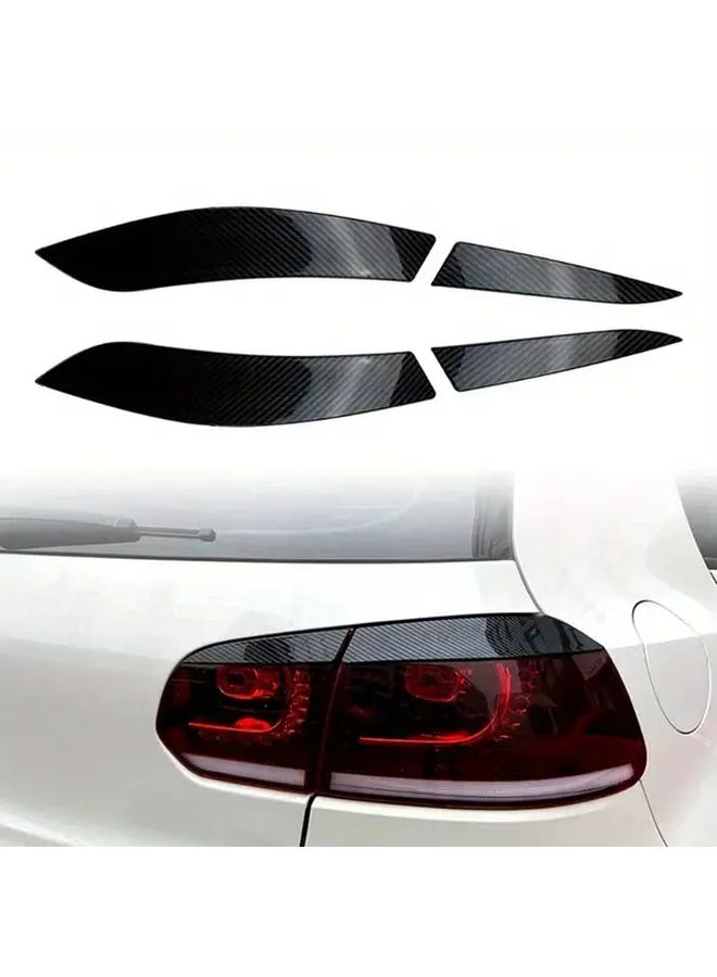 غطاء خلفي لامع باللون الأسود لزجاج المصابيح الخلفية لسيارة فولكس فاجن جولف MK6 2008-2013 - Image 4