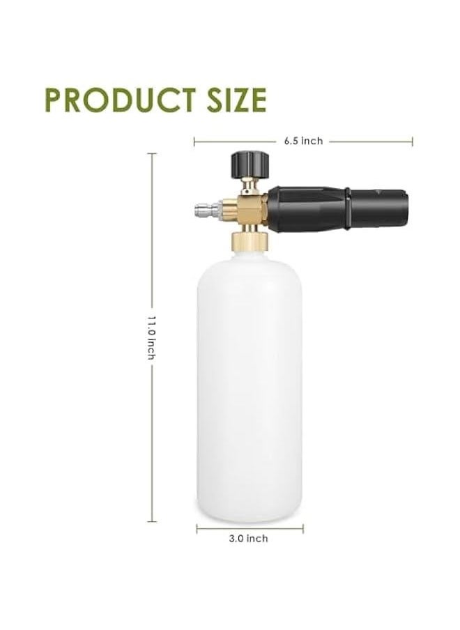 Generic - Foam Cannon for Pressure Washer - Adjustable Foam Lance with 1/4 Quick Connector, Car Foam Sprayer, Pressure Washer Soap Dispenser, Car Wash Soap Sprayer, 1 Liter - Image 1