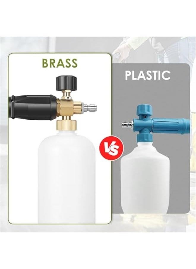 Generic - Foam Cannon for Pressure Washer - Adjustable Foam Lance with 1/4 Quick Connector, Car Foam Sprayer, Pressure Washer Soap Dispenser, Car Wash Soap Sprayer, 1 Liter - Image 1