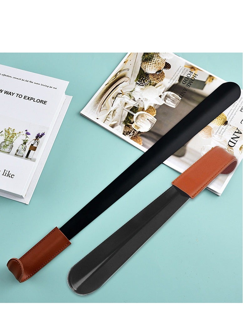 DIOTTI Set of 2 Stainless Steel Shoe Horns, Long (30 cm) and Short (15 cm) Handle - Image 1