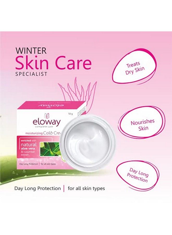 Eloway Cold Cream Pack Of 6 (50G Each)For All Skin Type ;; With Spf15 Protection ;; Nonsticky;; Enriched With Natural Aloe Vera And Cucumber Extract For Nourishment And Moisturizing Skin - Image 4