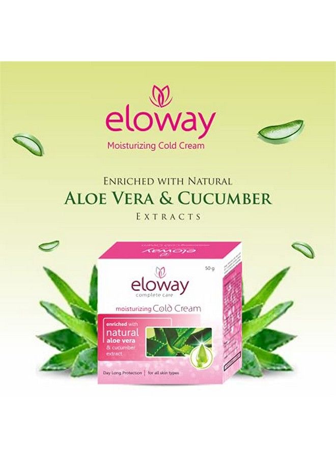 Eloway Cold Cream Pack Of 6 (50G Each)For All Skin Type ;; With Spf15 Protection ;; Nonsticky;; Enriched With Natural Aloe Vera And Cucumber Extract For Nourishment And Moisturizing Skin - Image 5