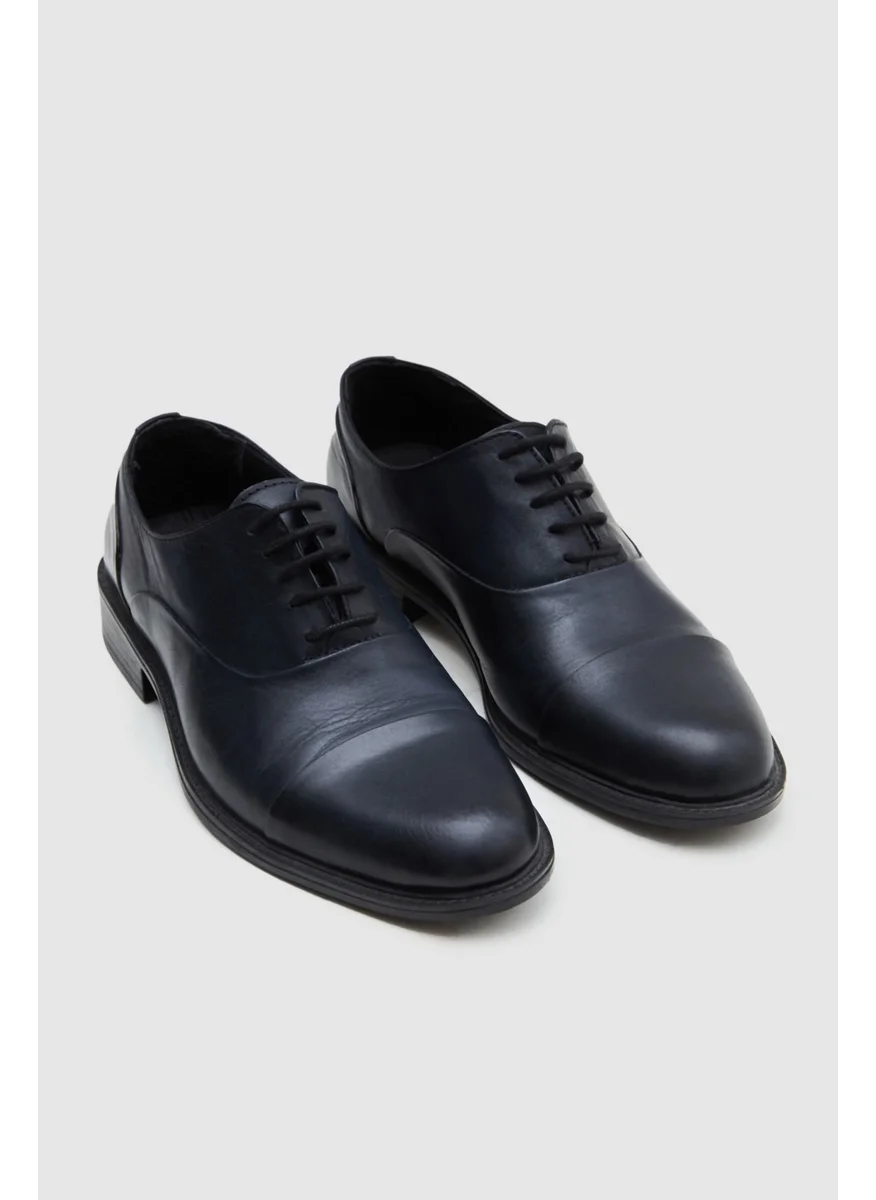 دي أس دامات D'S Groom Navy Blue Classic Leather Shoes 1HF092005554M