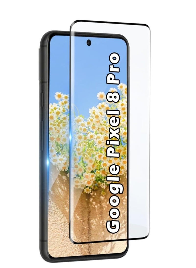 Screen Protector for Google Pixel 8 Pro, Tempered Glass Screen Saver Premium HD Protective, Scratch Resistant, NO-Bubble, 9H Hardness, Full Coverage Film