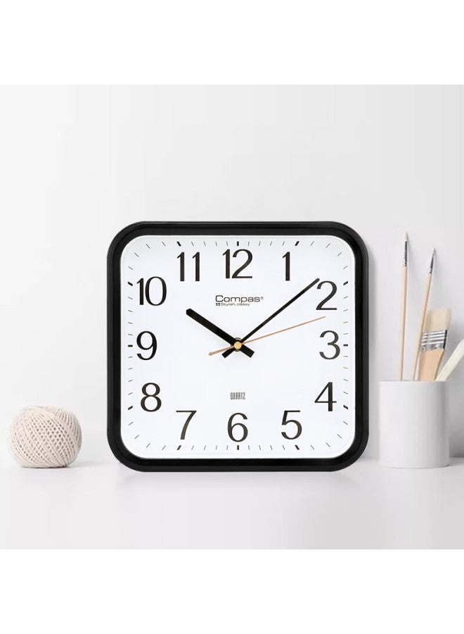 Compas Wall Clock Living Room Creative Simple Square Clock Quartz Clock Wall Clock 2548 Black - Image 3