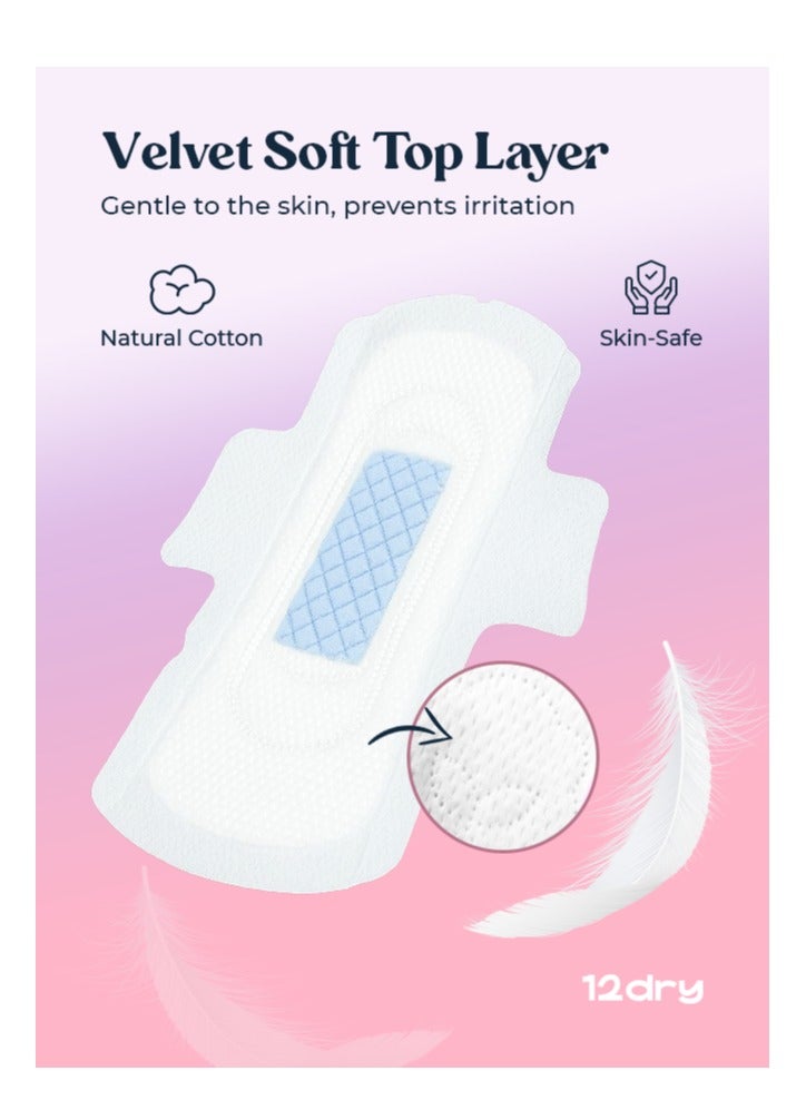 12dry Ultra-Thin Sanitary Pads, 3 Packs × 6 (Total 18 Pads, 350mm, Heavy Flow) – Super Absorbent, Leak-Proof, Odor & Bacteria Protection, Soft & Breathable with AirCool Technology, FDA & FSC Certified - Image 3