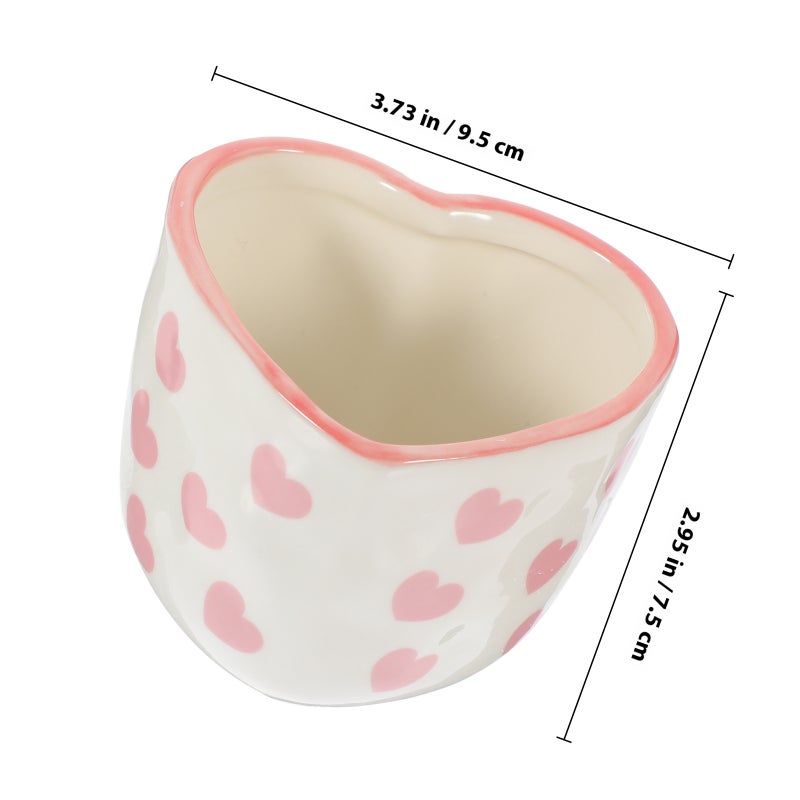 Heart Ceramic Candle Holder Ceramic Candlestick Romantic Candle Holder Desktop Candle Cup - Image 2